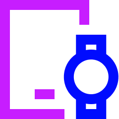 Phone Device Pairing Wearables Icon from Sharp Neon Set