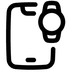 Phone Device Pairing Wearables Icon from Plump Line Set