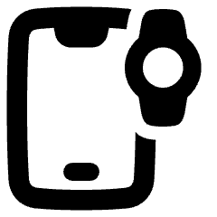 Phone Device Pairing Wearables Icon from Plump Solid Set