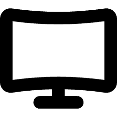 Screen Curve Icon from Core Solid Set