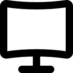 Screen Curve Icon from Micro Line Set