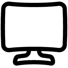 Screen Curve Icon from Plump Line Set