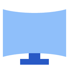 Screen Curve Icon from Sharp Flat Set