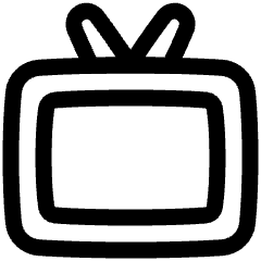 Screen Tv Icon from Plump Line Set