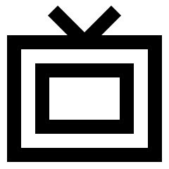 Screen Tv Icon from Sharp Line Set