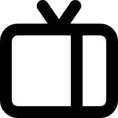 Screen Tv Icon from Micro Line Set