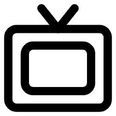 Screen Tv Icon from Core Line Set