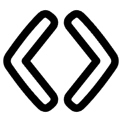 Angle Brackets Icon from Plump Line Set