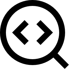 Code Analysis Icon from Sharp Line Set