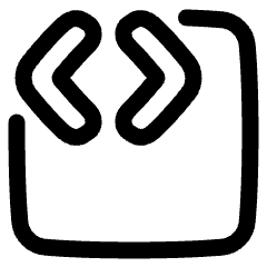 Code Block Icon from Plump Line Set