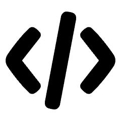 Code Bracket Icon from Plump Solid Set