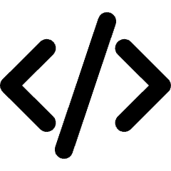 Code Bracket Icon from Core Solid Set