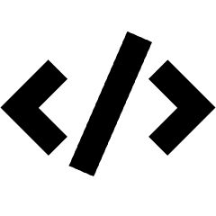 Code Bracket Icon from Sharp Solid Set