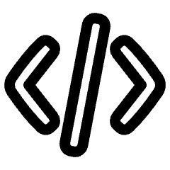 Code Bracket Icon from Plump Line Set