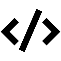 Code Bracket Icon from Sharp Remix Set