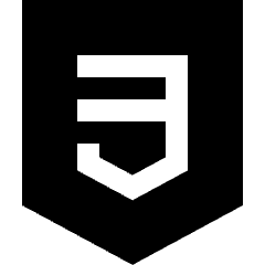 Css Three Icon from Sharp Solid Set