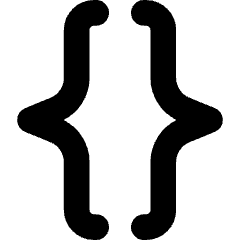 Curly Brackets Icon from Core Solid Set