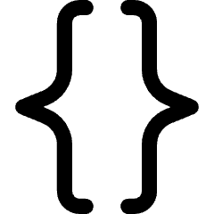 Curly Brackets Icon from Core Line Set