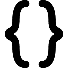 Curly Brackets Icon from Flex Solid Set