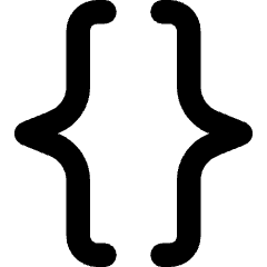 Curly Brackets Icon from Core Remix Set