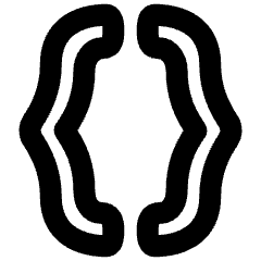 Curly Brackets Icon from Plump Remix Set