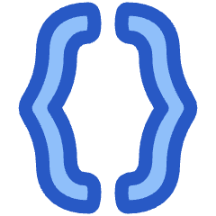 Curly Brackets Icon from Plump Duo Set
