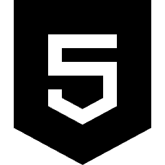 Html Five Icon from Sharp Solid Set