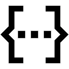 Json Programming Icon from Sharp Line Set