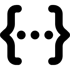 Json Programming Icon from Core Solid Set
