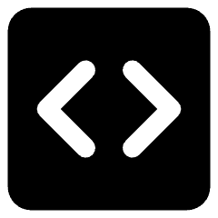 Programming Code Block Icon from Core Solid Set