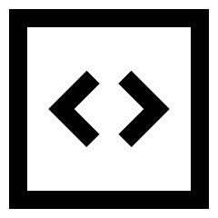 Programming Code Block Icon from Sharp Line Set