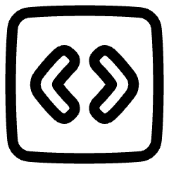 Programming Code Block Icon from Plump Line Set