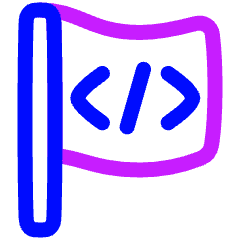 Programming Flag Icon from Plump Neon Set