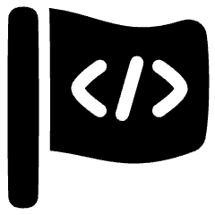 Programming Flag Icon from Plump Solid Set