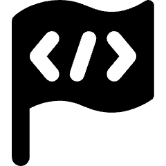 Programming Flag Icon from Core Solid Set