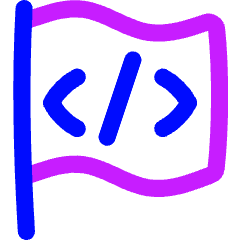 Programming Flag Icon from Flex Neon Set