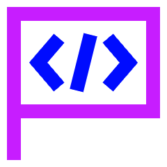 Programming Flag Icon from Sharp Neon Set