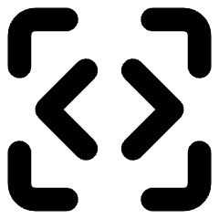 Programming Frame Source Code Icon from Core Solid Set