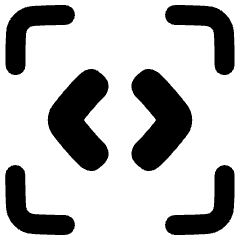 Programming Frame Source Code Icon from Plump Solid Set