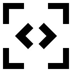 Programming Frame Source Code Icon from Sharp Solid Set