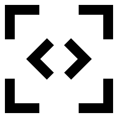 Programming Frame Source Code Icon from Sharp Line Set