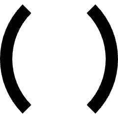 Round Brackets Icon from Sharp Remix Set