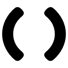 Round Brackets Icon from Plump Solid Set