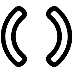 Round Brackets Icon from Plump Line Set