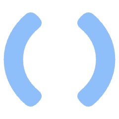 Round Brackets Icon from Plump Flat Set
