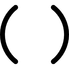 Round Brackets Icon from Core Line Set