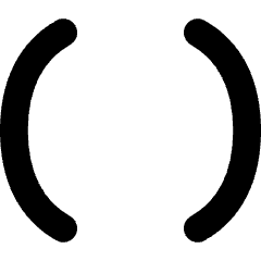 Round Brackets Icon from Flex Solid Set