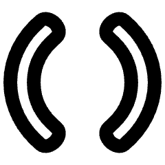 Round Brackets Icon from Plump Remix Set