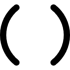 Round Brackets Icon from Core Remix Set