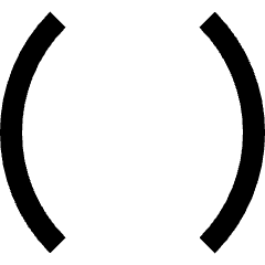 Round Brackets Icon from Sharp Line Set